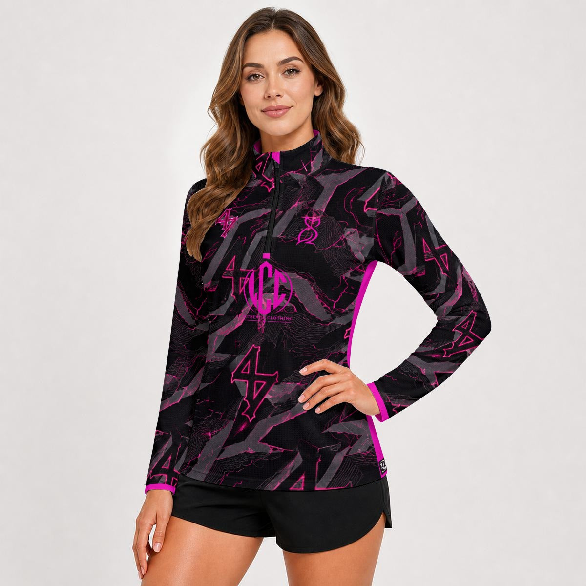 LCC WIZARD RADDISH Women's Stand-Collar Sport Jersey Long Sleeve