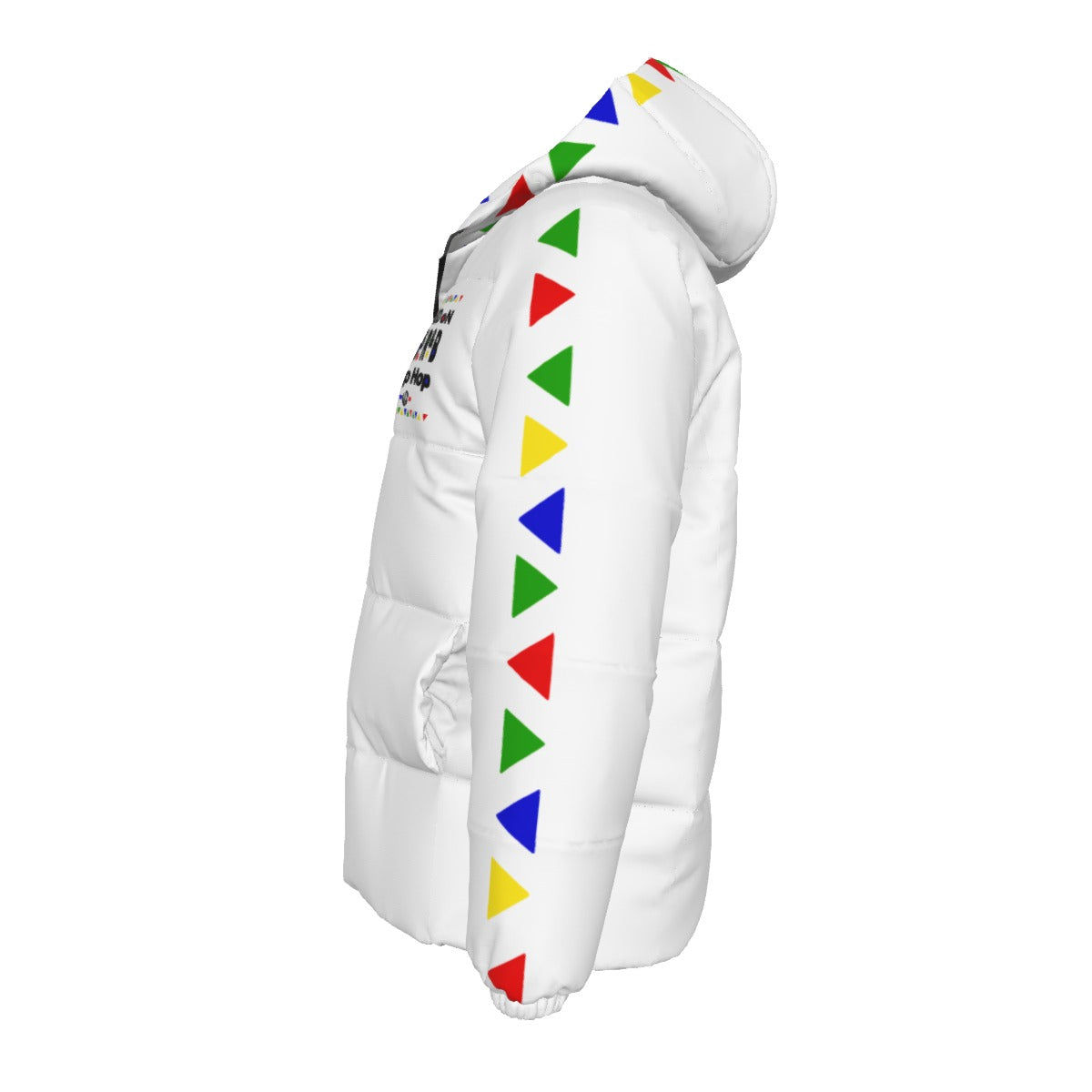 HIP HOP 90's wht Unisex Down Jacket
