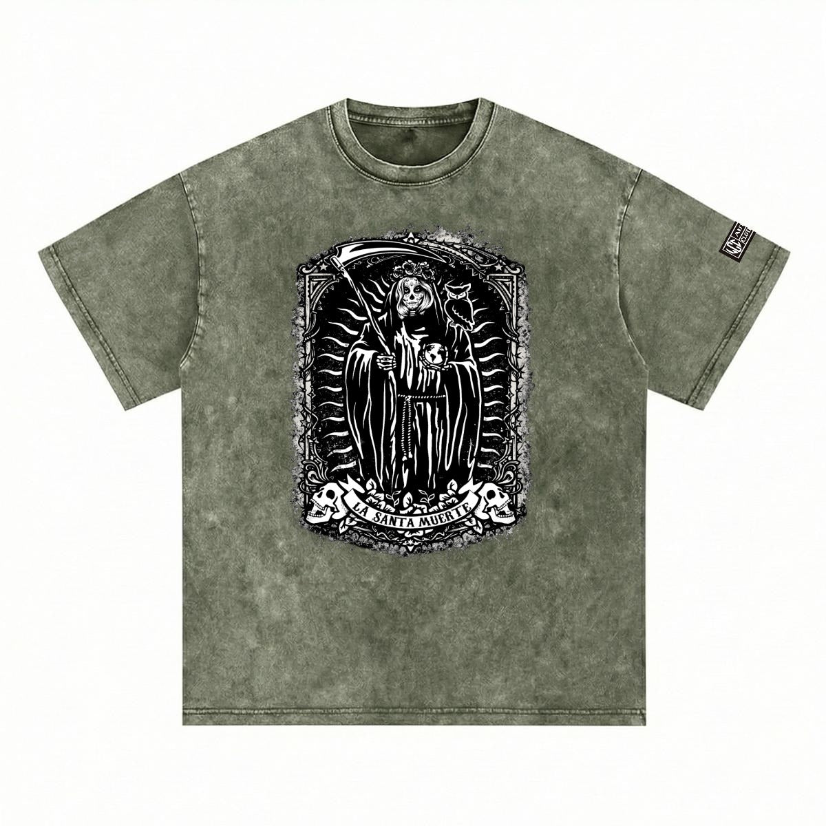 LA SANTA MUERTE Heavyweight Washed T-Shirt