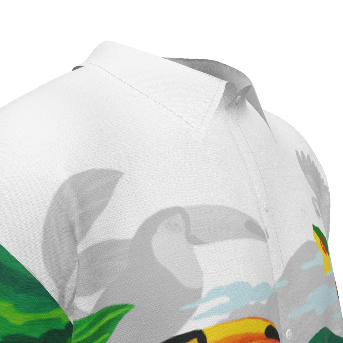 GUYANE PAYSAGE Men's Imitation Silk Short-Sleeved Shirt