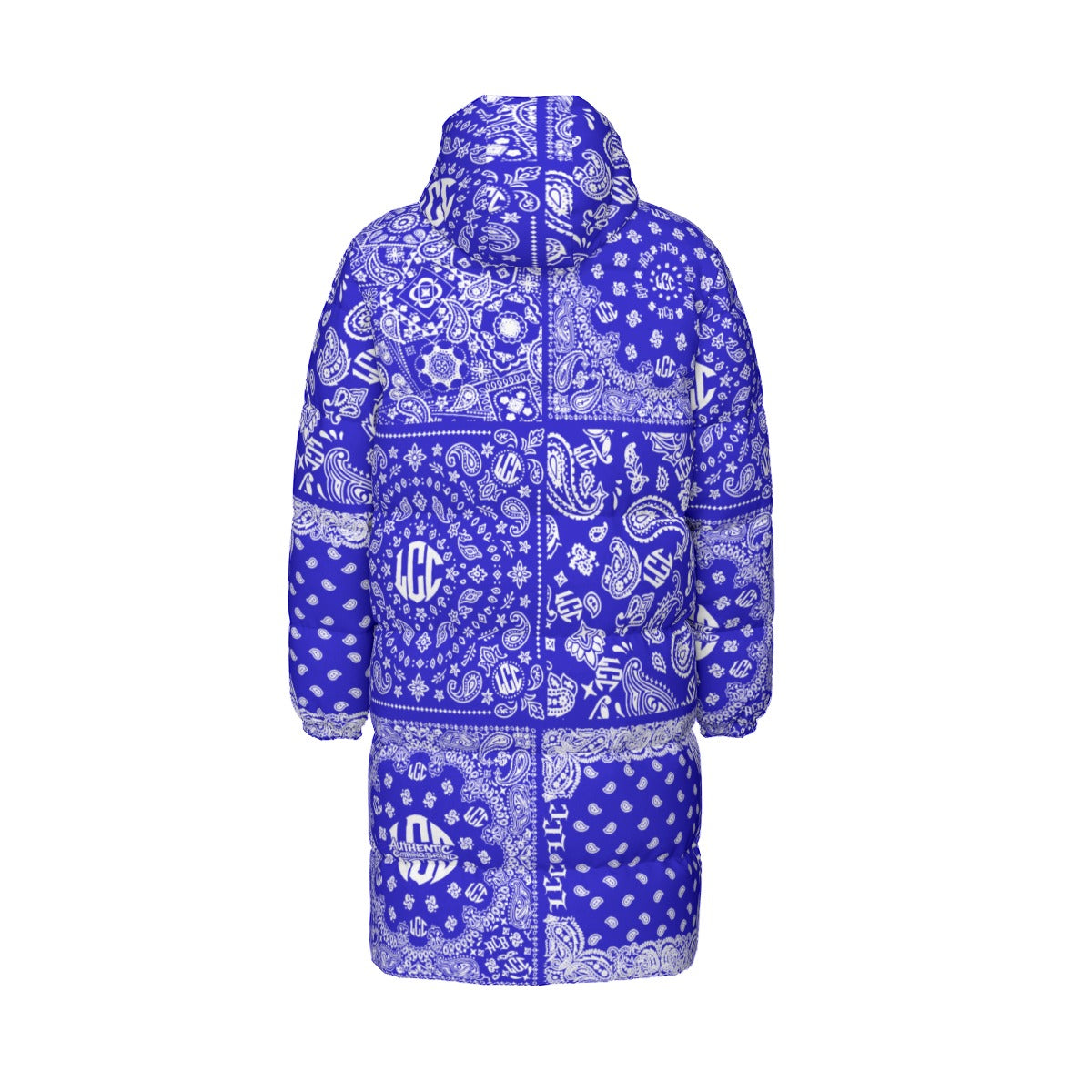 LCC FULL BANDANA BLUE Unisex Long Down Jacket