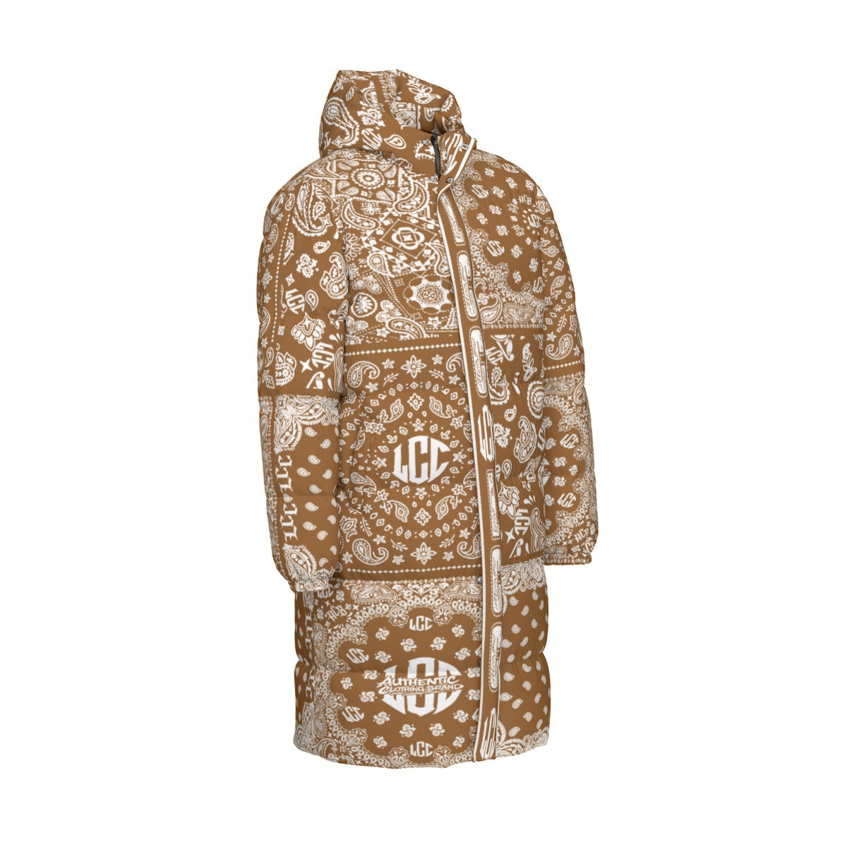 LCC FULL BANDANA BRWN Unisex Long Down Jacket