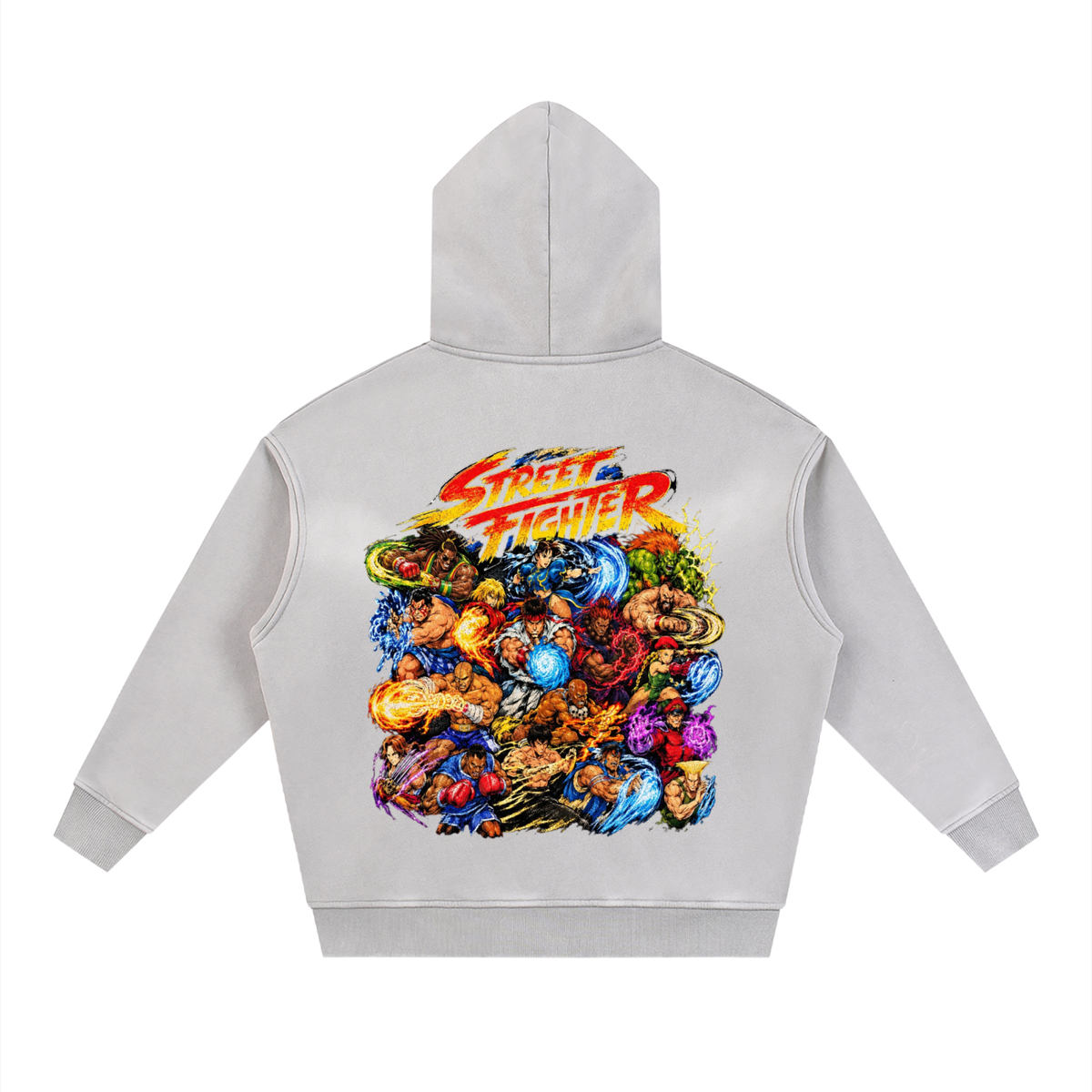 Street Fighter Two-way Zipper Boxy  Hoodie