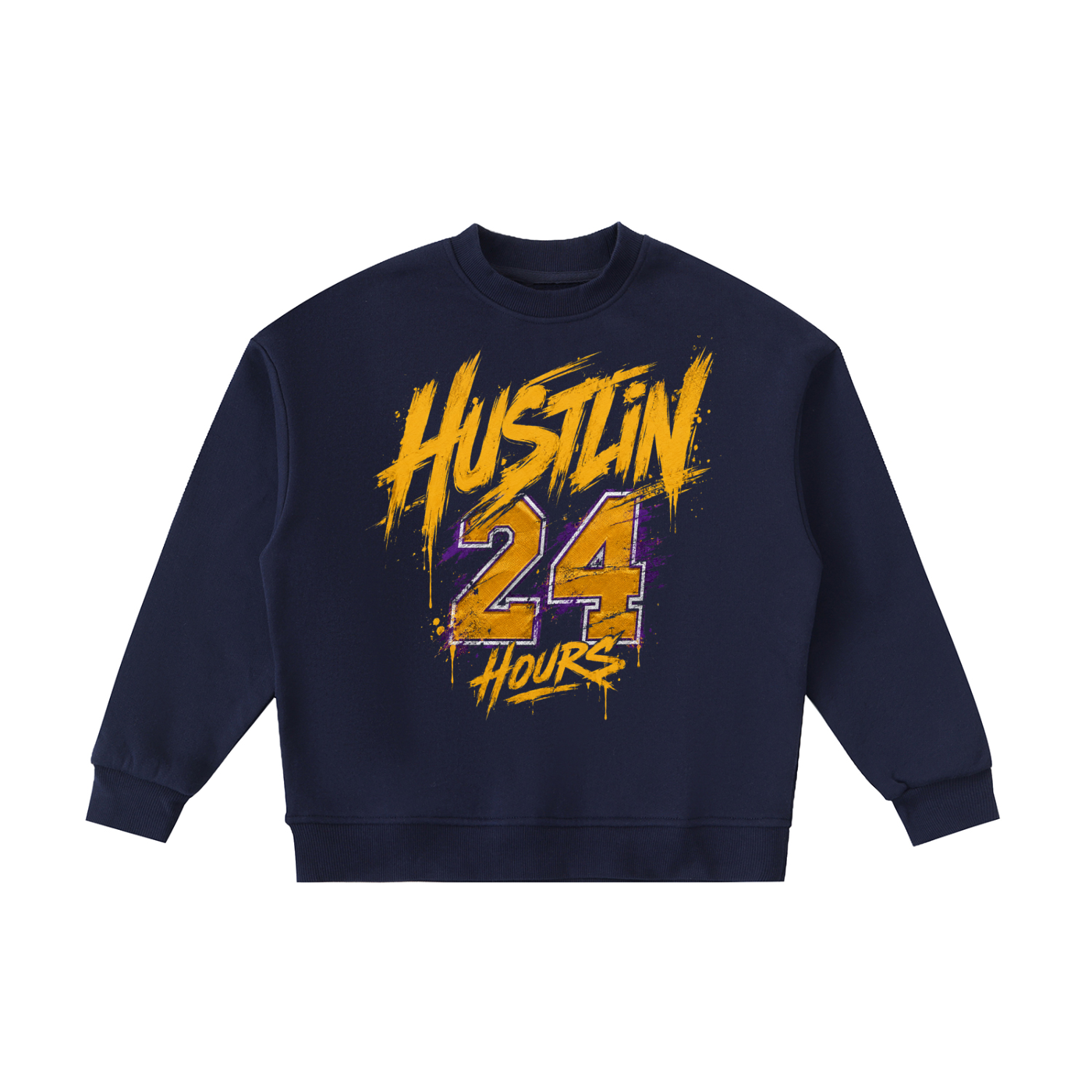 HUSTLIN 24HOURS  Kids' Crewneck Sweatshirt