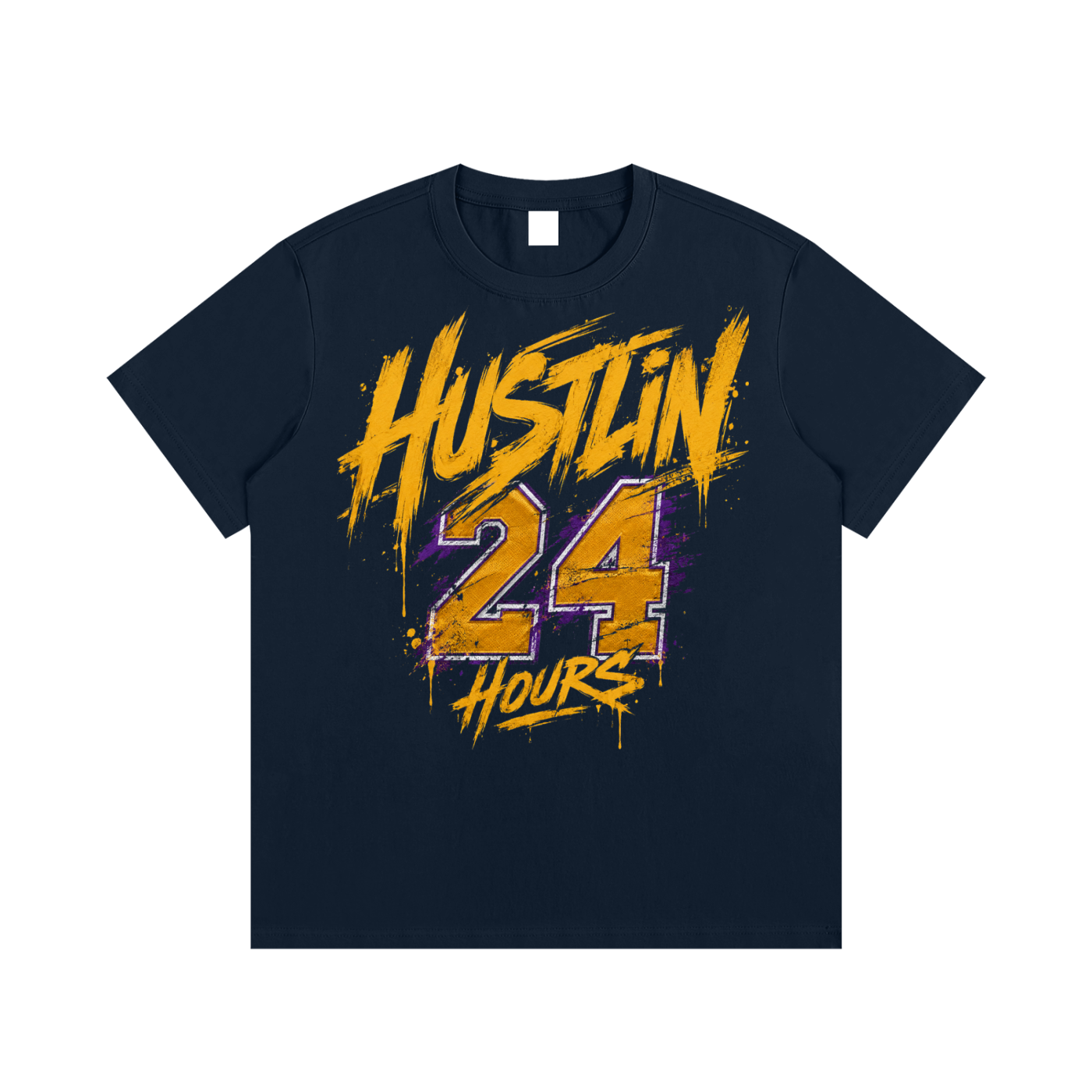 HUSTLIN 24 HOURS Cotton T-Shirt