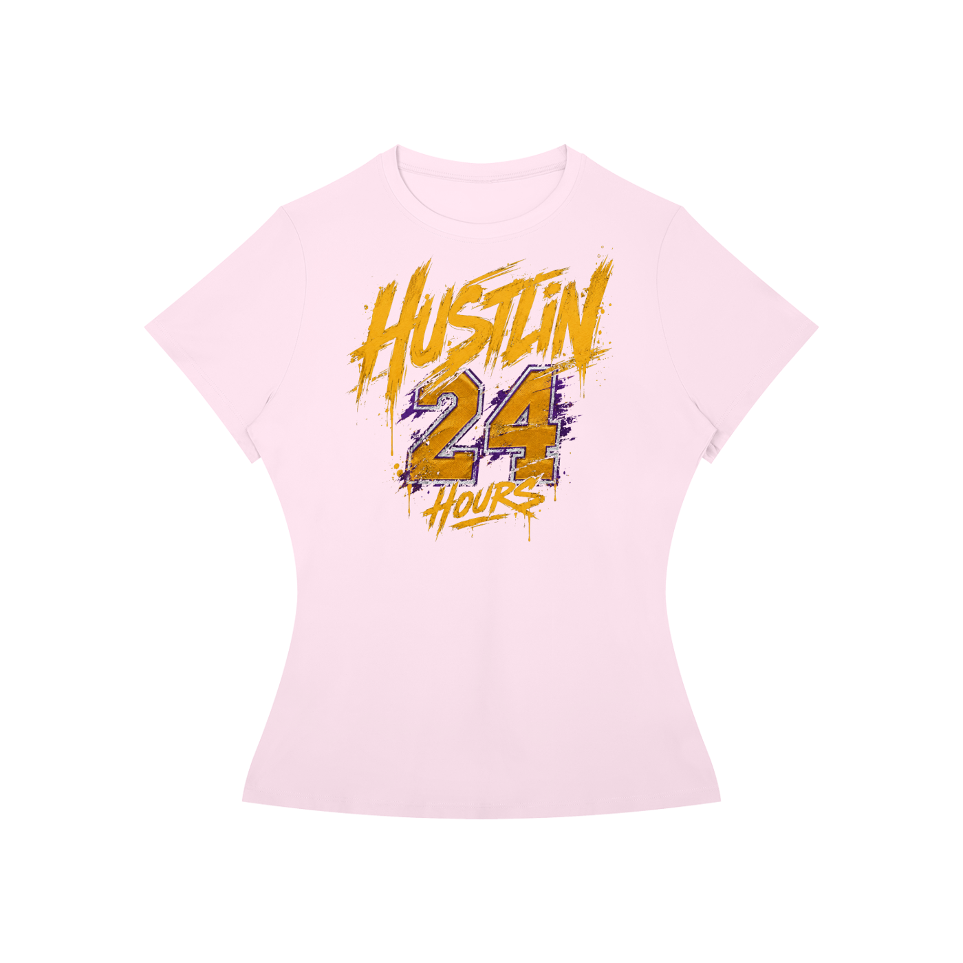 HUSTLIN 24HOURS Women’s Slim Fit T-Shirt