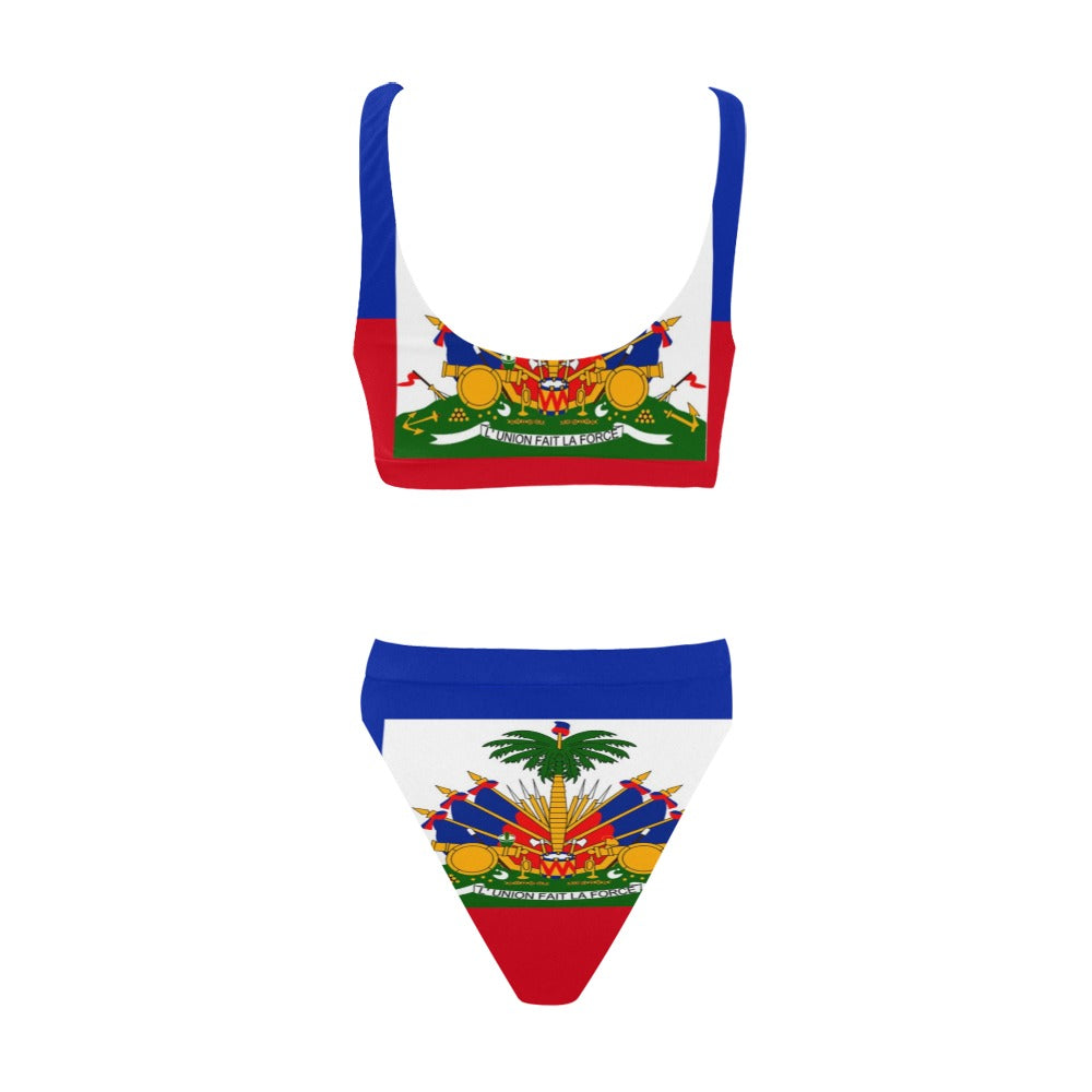 HAITI FLAG Sport Top  Bikini Swimsuit