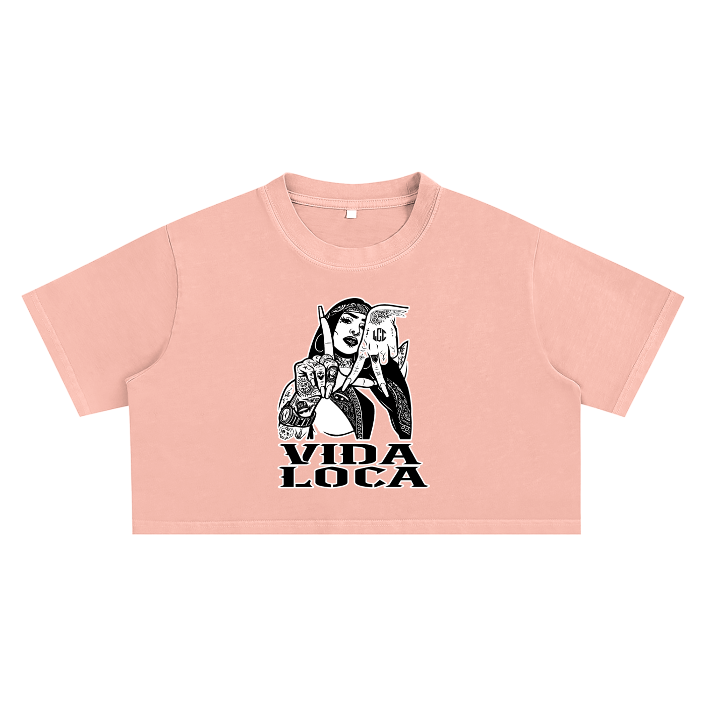 LA VIDA LOCA Snow Washed Crop Top
