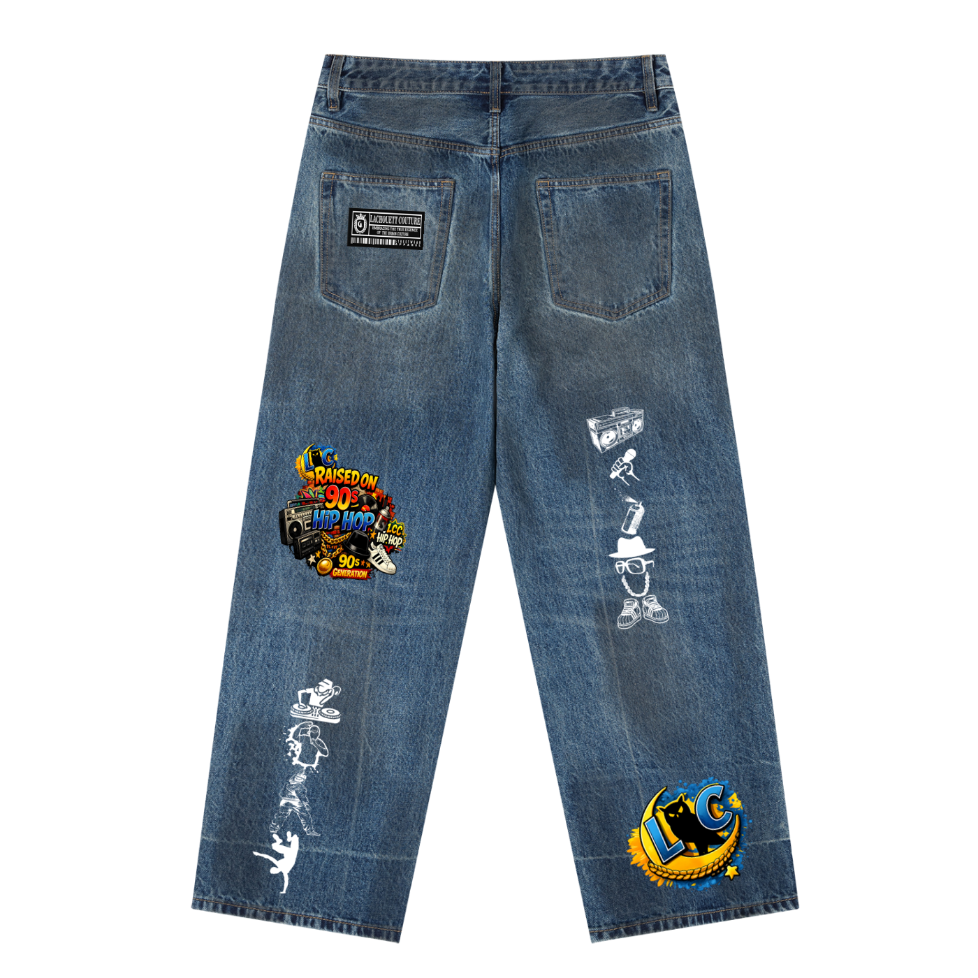 RAISE ON 90's Vintage Wash Baggy Denim Jeans