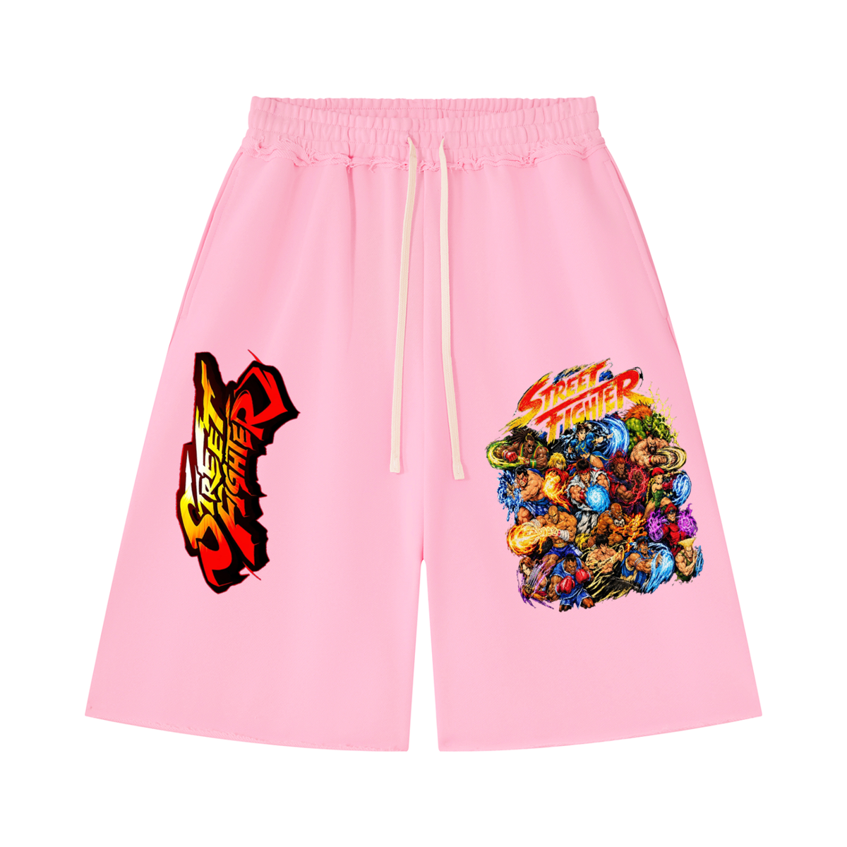 Street Fighter Unisex Raw Edge Shorts