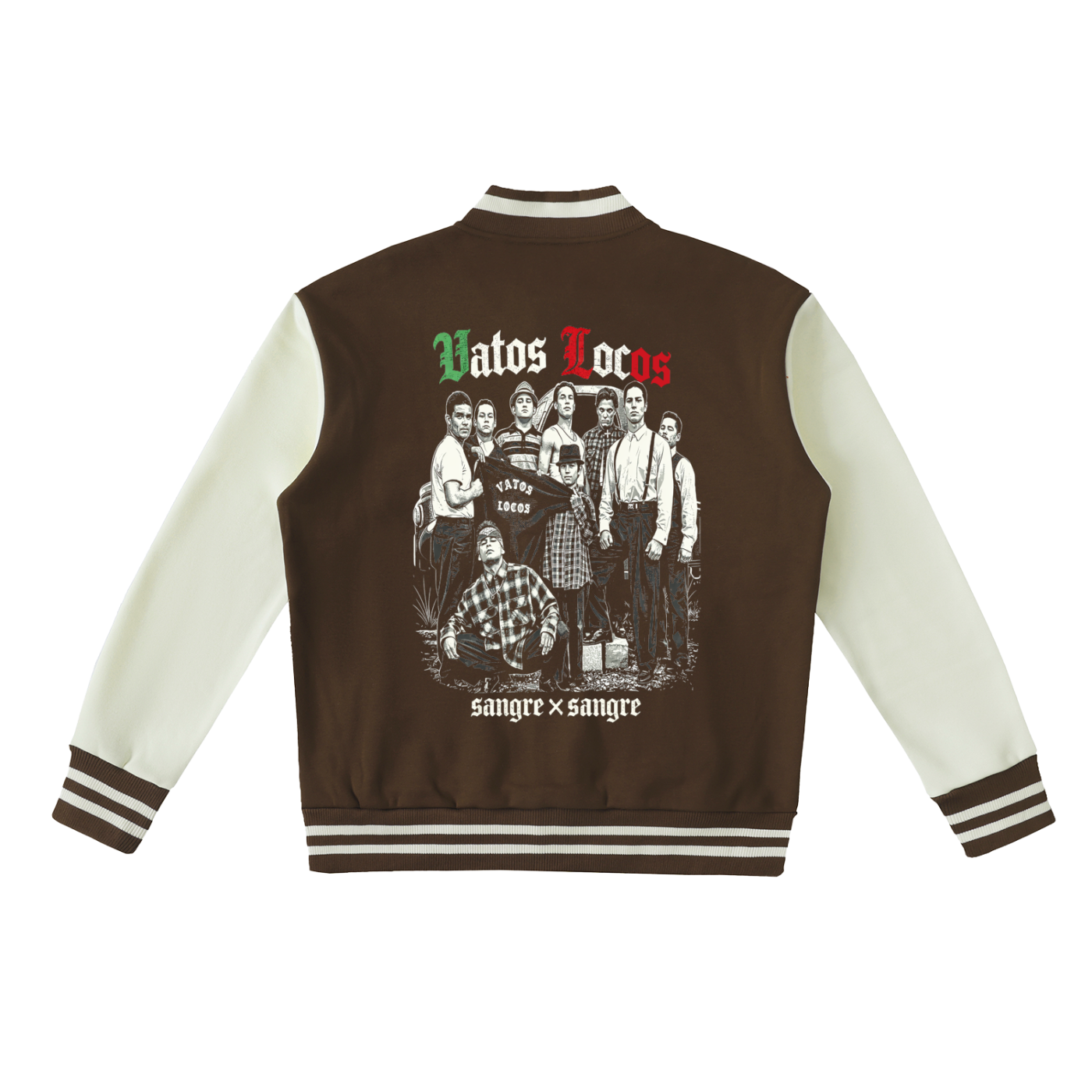 VATO LOCOS Two-Tone Fleeced Varsity Jacket