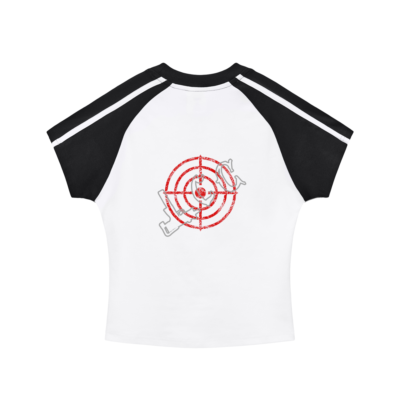 LCC TARGET Contrast Stripes Bodycon Raglan  Sleeve T-Shirt