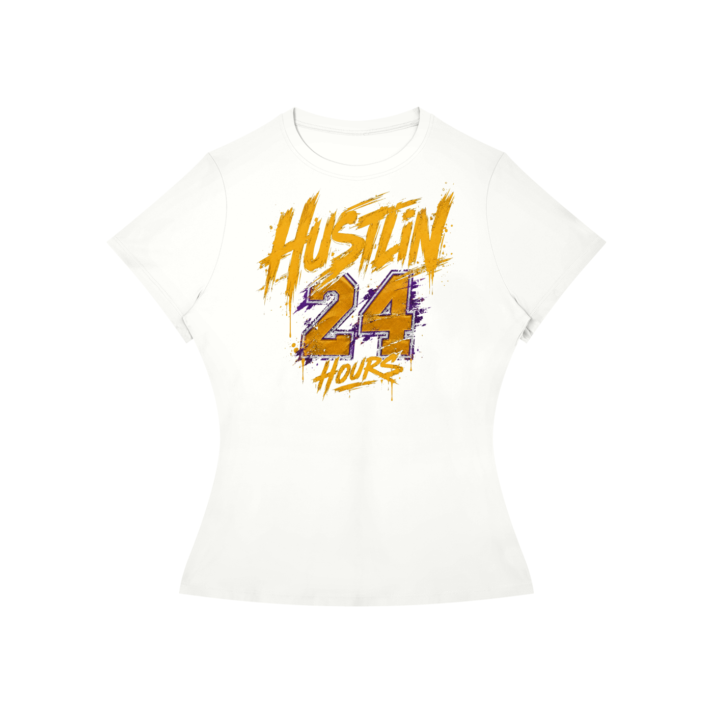 HUSTLIN 24HOURS Women’s Slim Fit T-Shirt