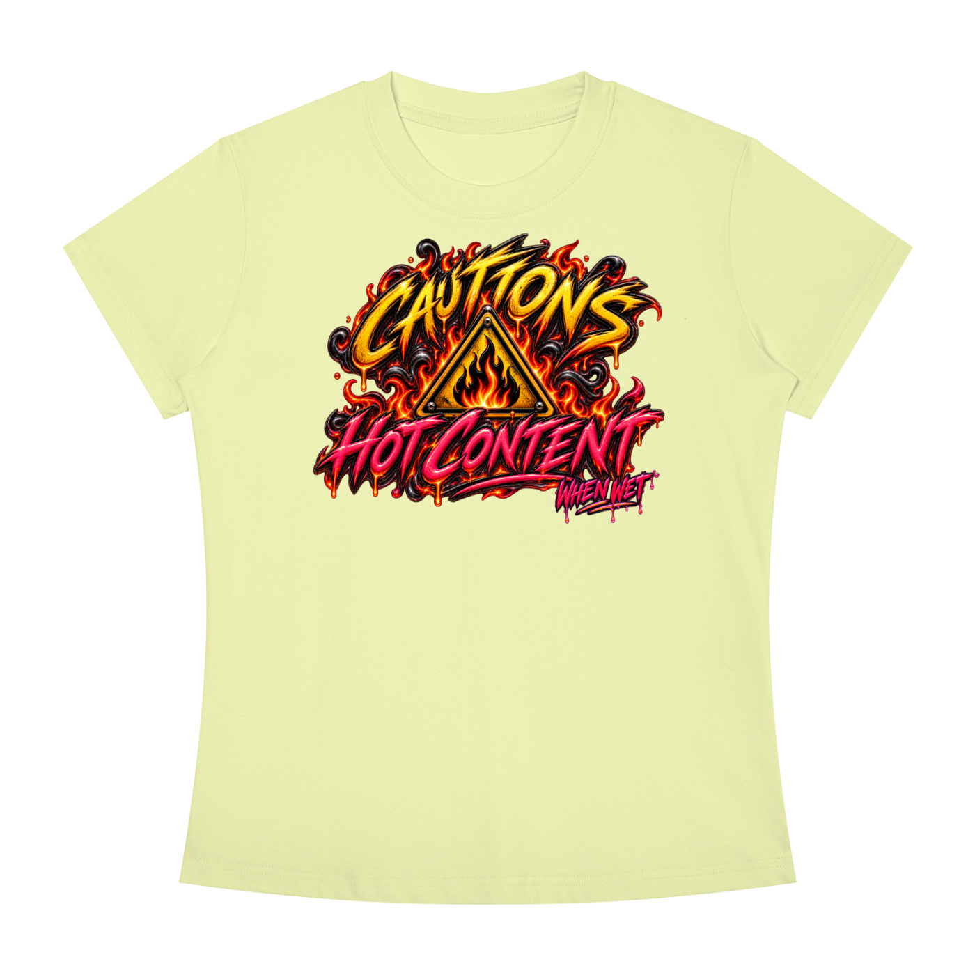 CAUTIONS Women's Slim Fit T-Shirt