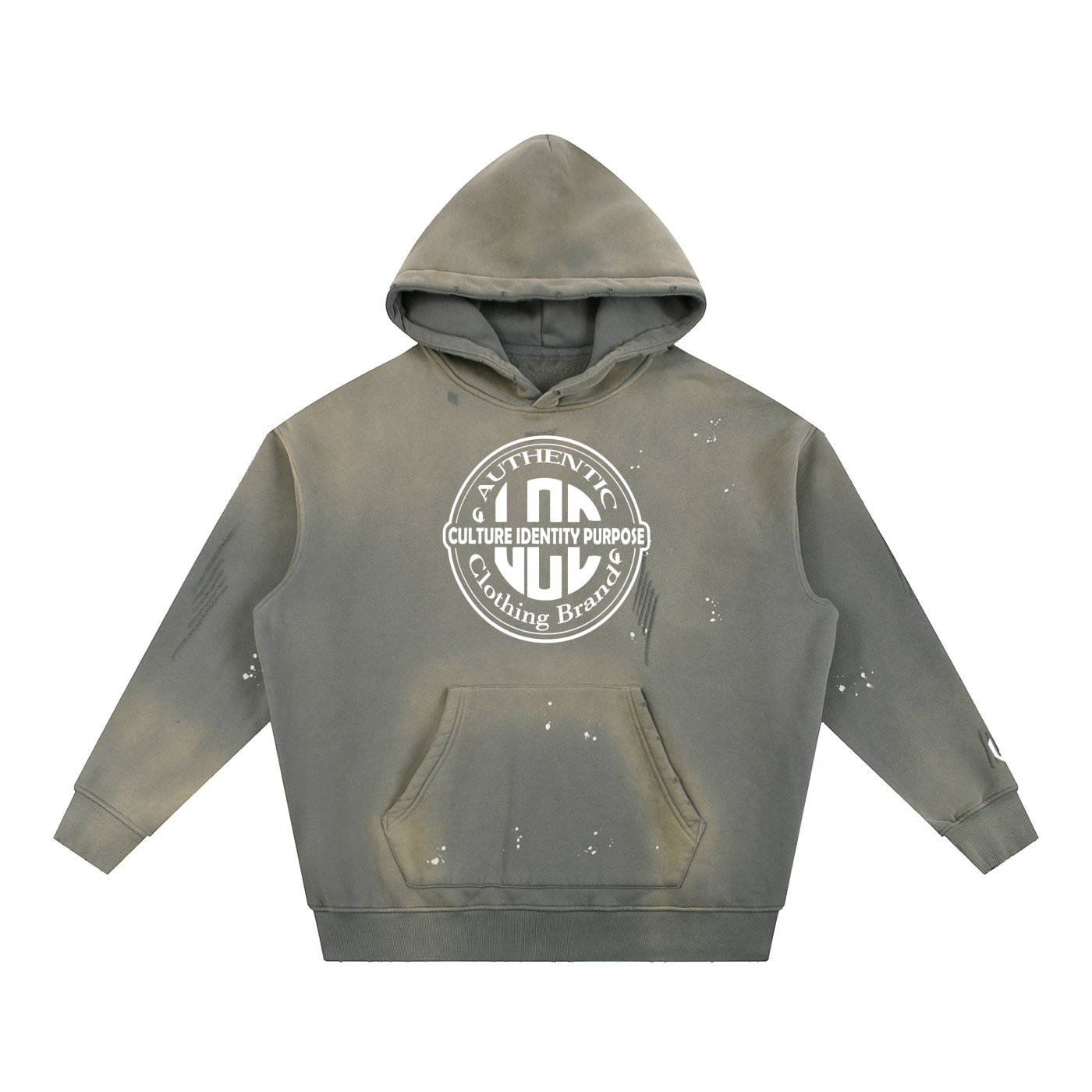 LCC AUTHENTIC Vintage Washed Frayed Fleece Hoodie