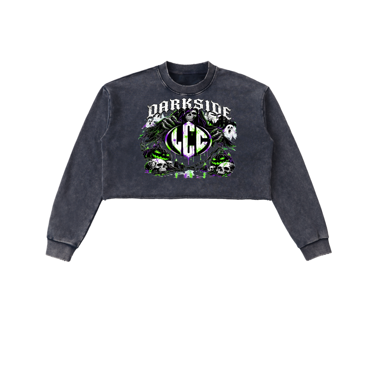 DARKSIDE Snow Washed Cropped Sweatshirt