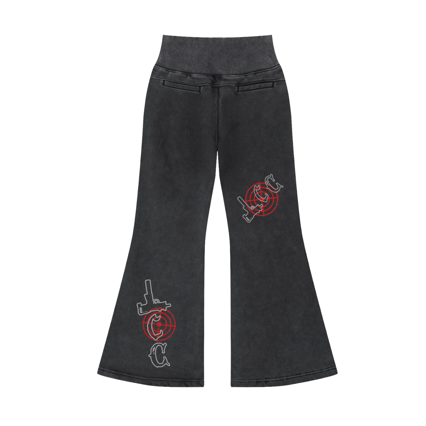 LCC TARGET Vintage Washed Flared Fleece Pants