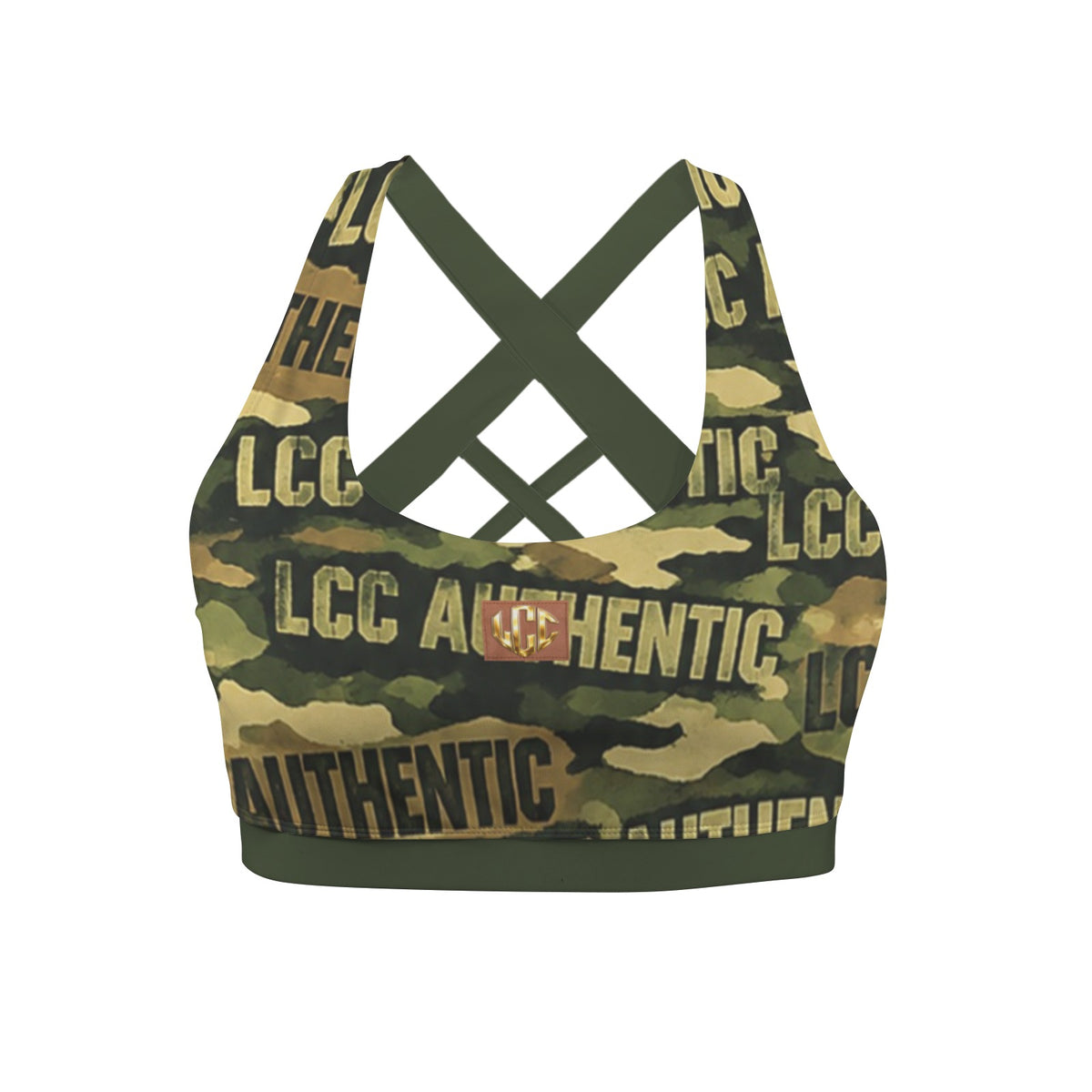 LCC CAMOUFLAGE Cross Back Sports Bra