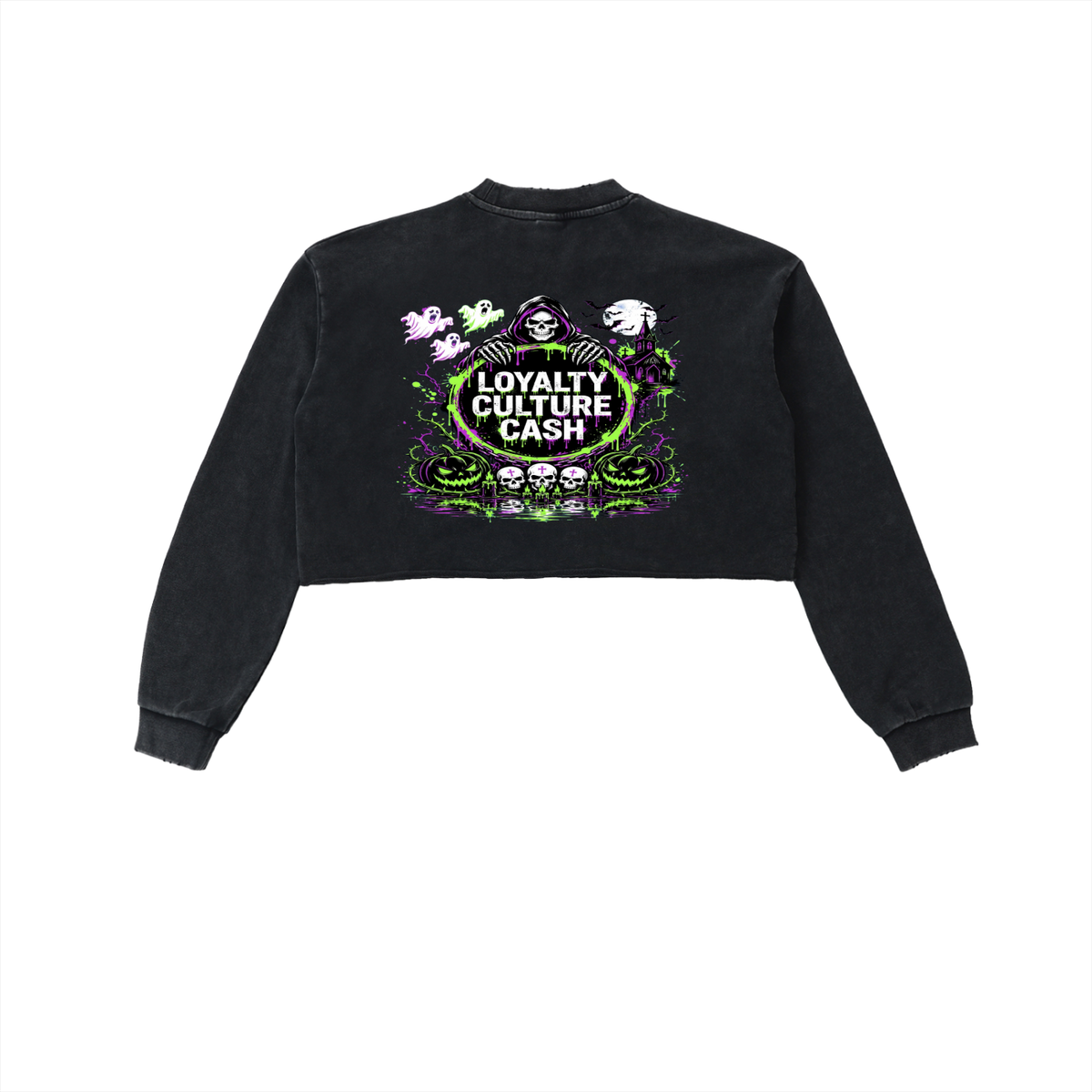 DARKSIDE Snow Washed Cropped Sweatshirt