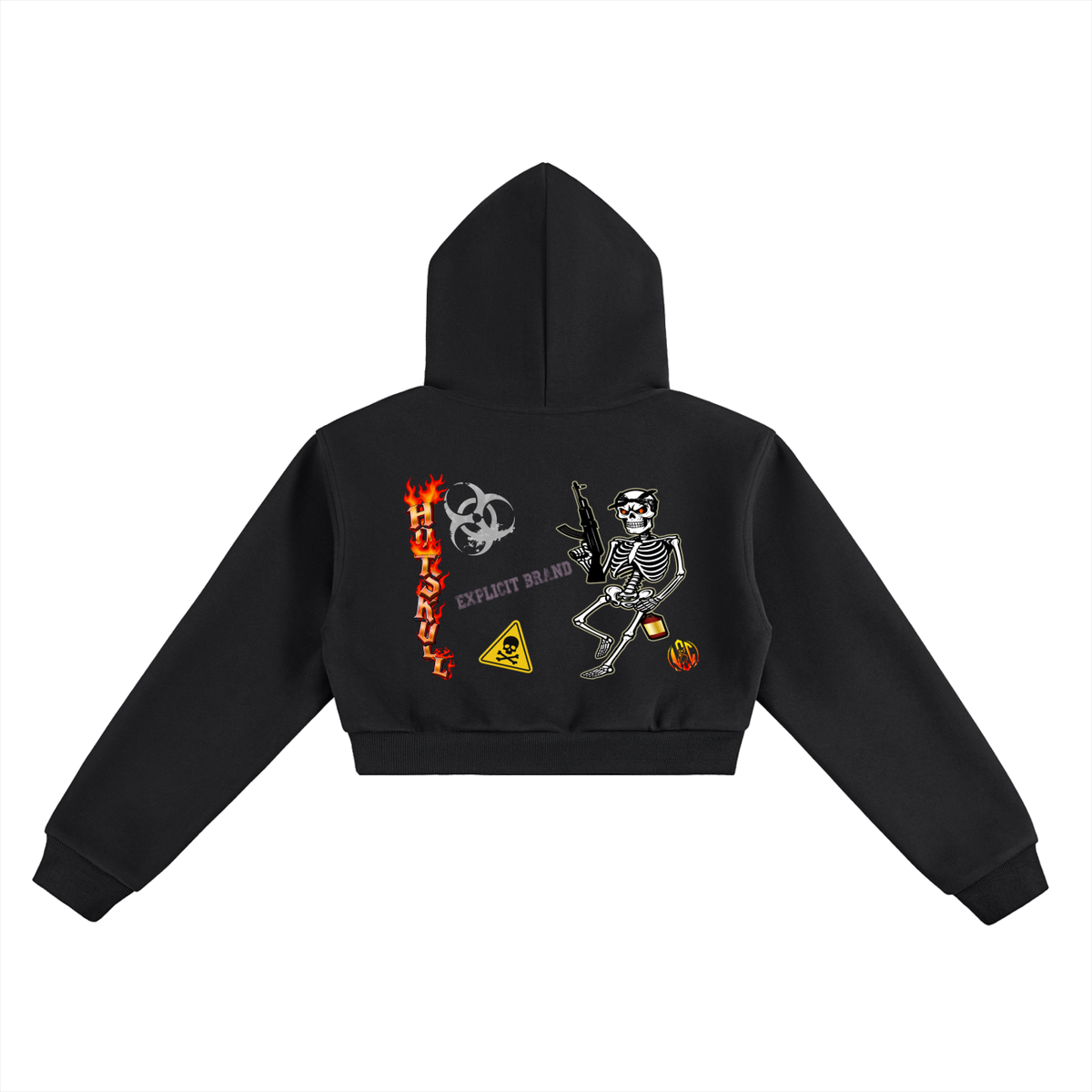 LCC HOTSKULL Essential Cropped Hoodie