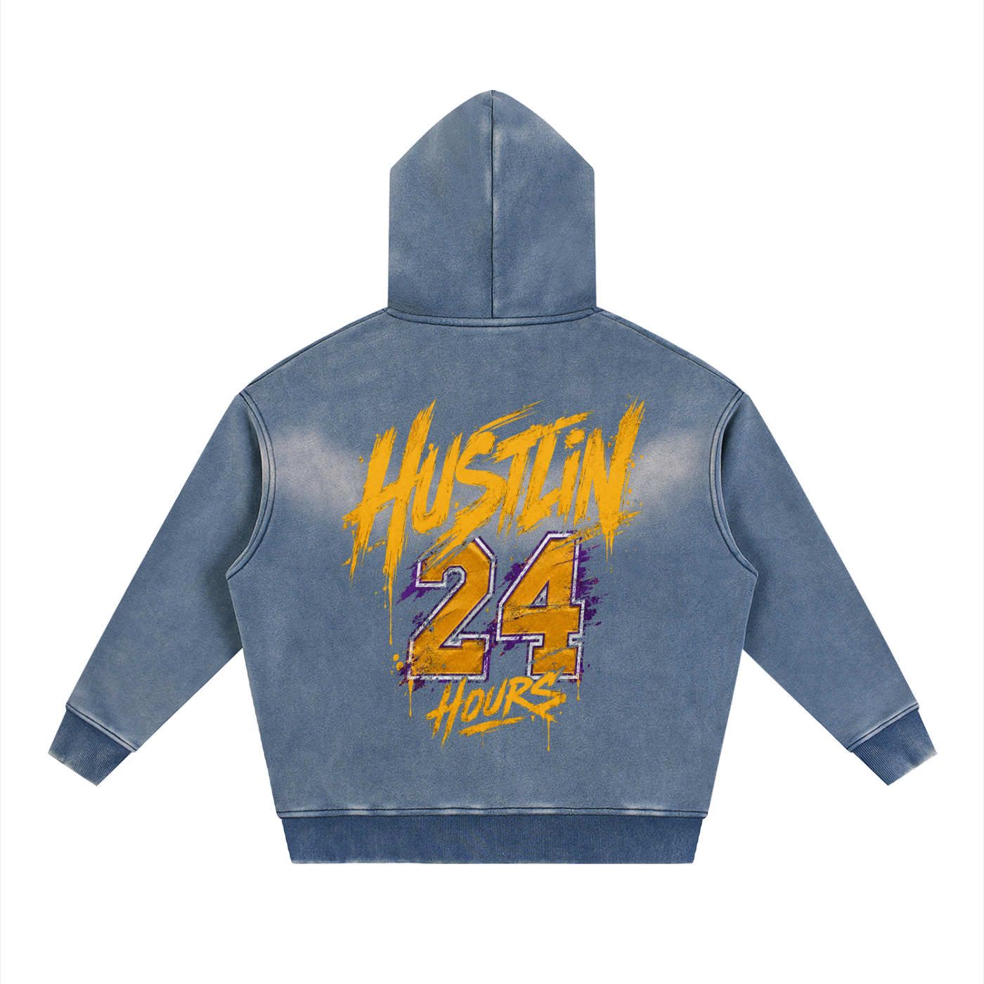 HUSTLIN 24 HOURS Sunfade Boxy Hoodie