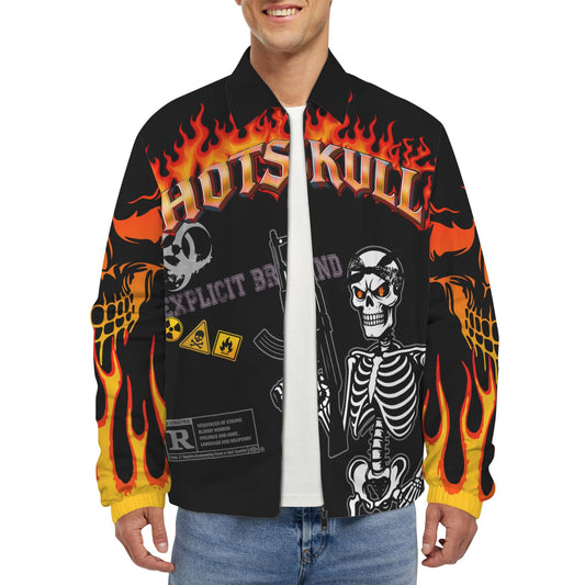 LCC HOTSKULL Men's Turn-Down Collar Jacket