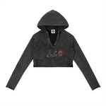 LCC TARGET Vintage Washed Raw Edge Hoodie