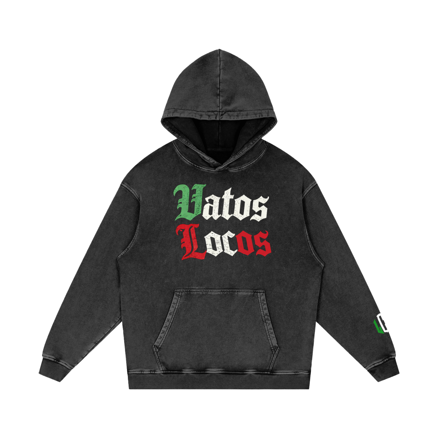 VATOS LOCOS Snow Washed Loose Cotton Hoodie