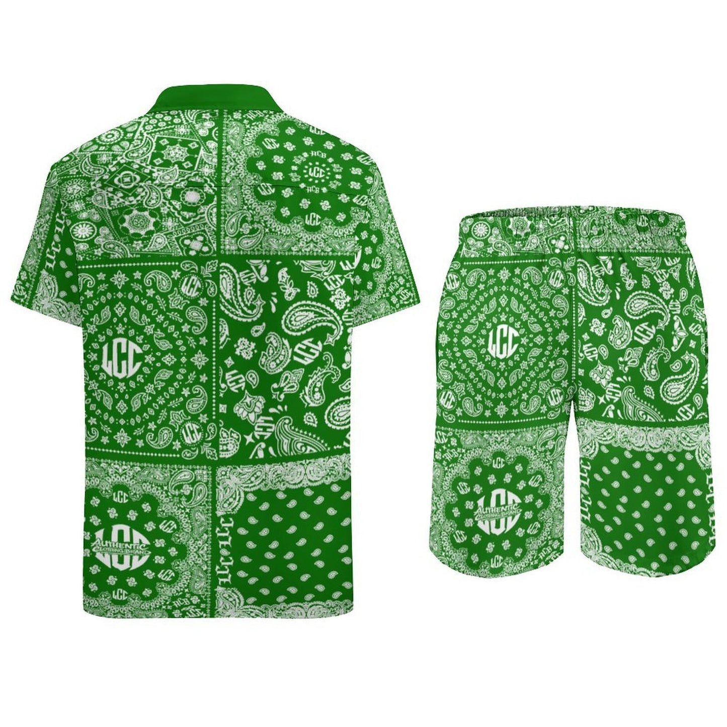 BANDANA DYNASTY Men's Shirt and Shorts Outfit