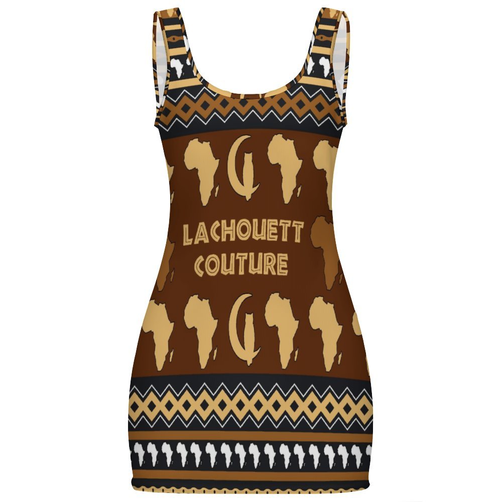AFRIKA ORNEMENT Sunmer Bodycon Tank  Dress