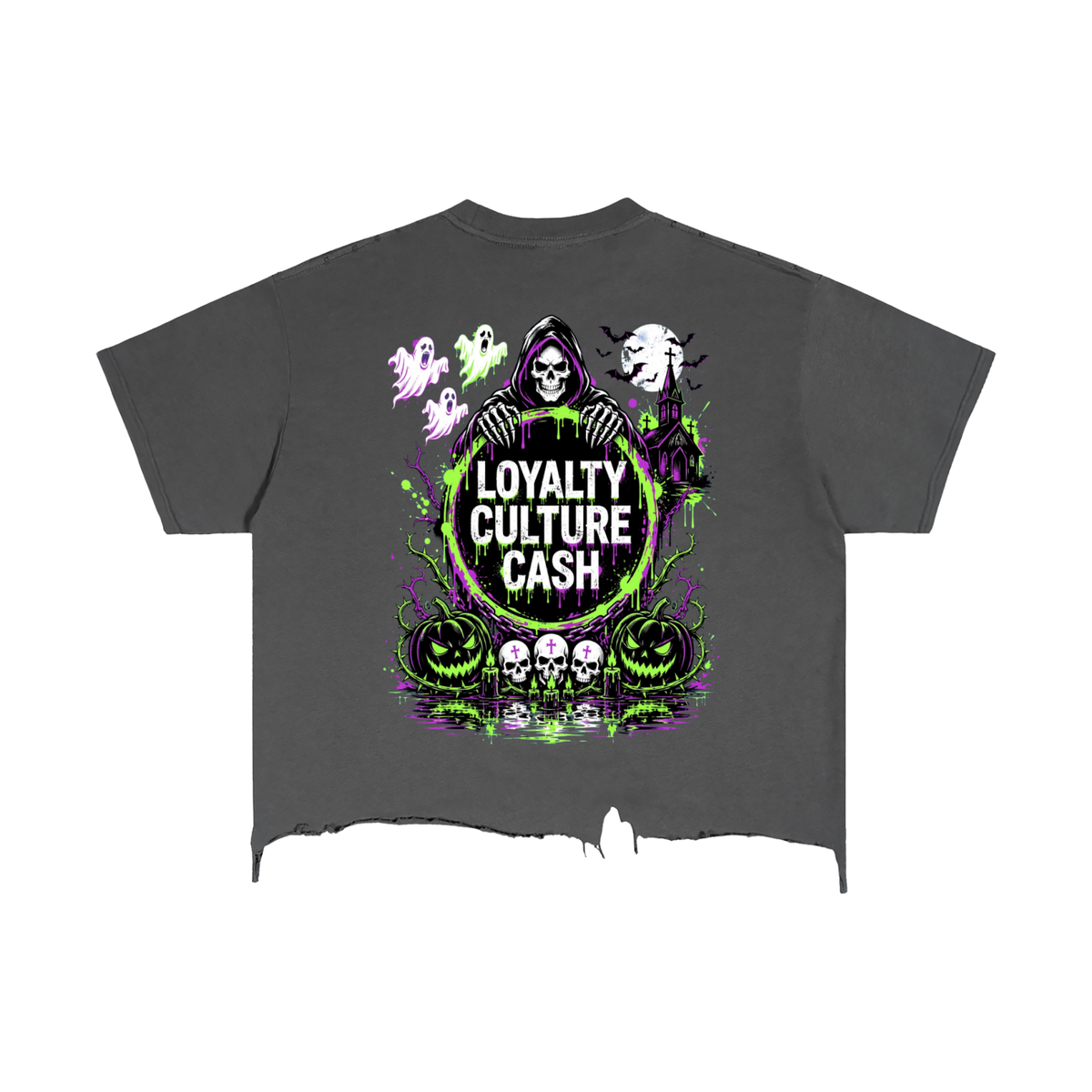 DARKSIDE Vintage Boxy Distressed Hem T-Shirt