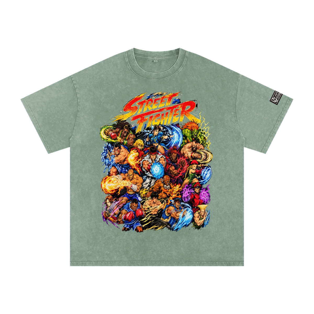 Street Fighter Snow Washed Oversized T-Shirt