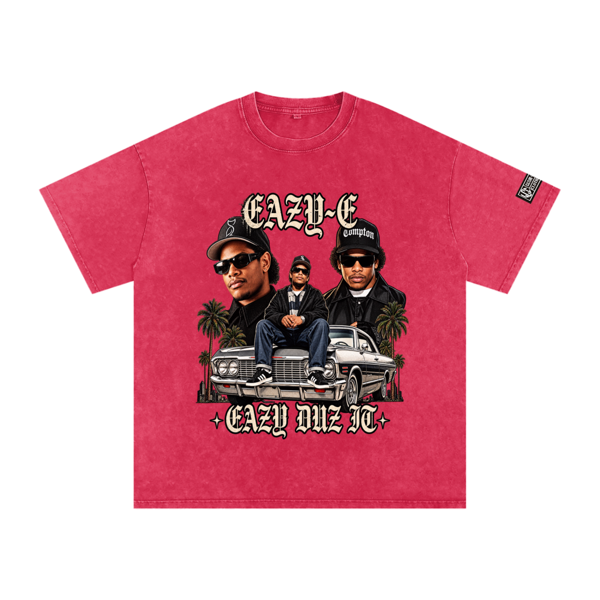 EAZY-E Snow Washed Oversized Cotton T-Shirt