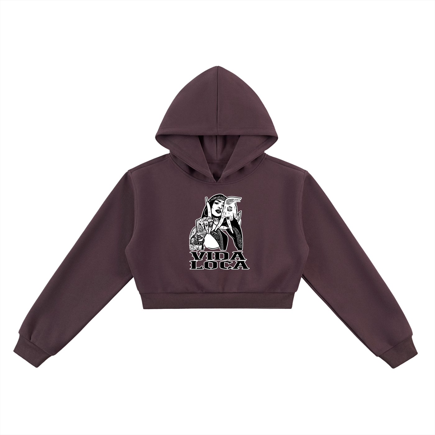 LA VIDA LOCA Essential Cropped Hoodie