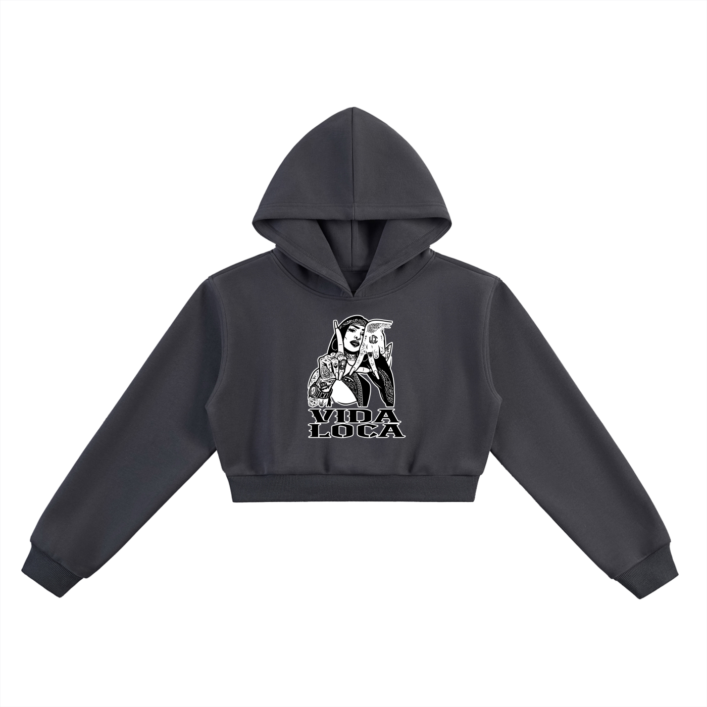 LA VIDA LOCA Essential Cropped Hoodie
