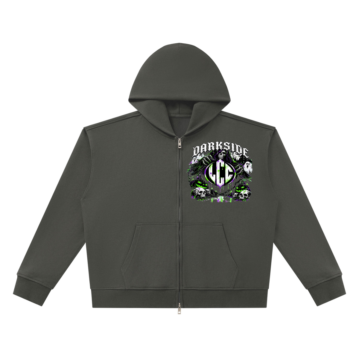 DARKSIDE Full Zip Boxy Hoodie