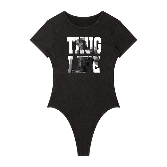 SHAKUR Women's Mineral Wash Crewneck Bodysuit