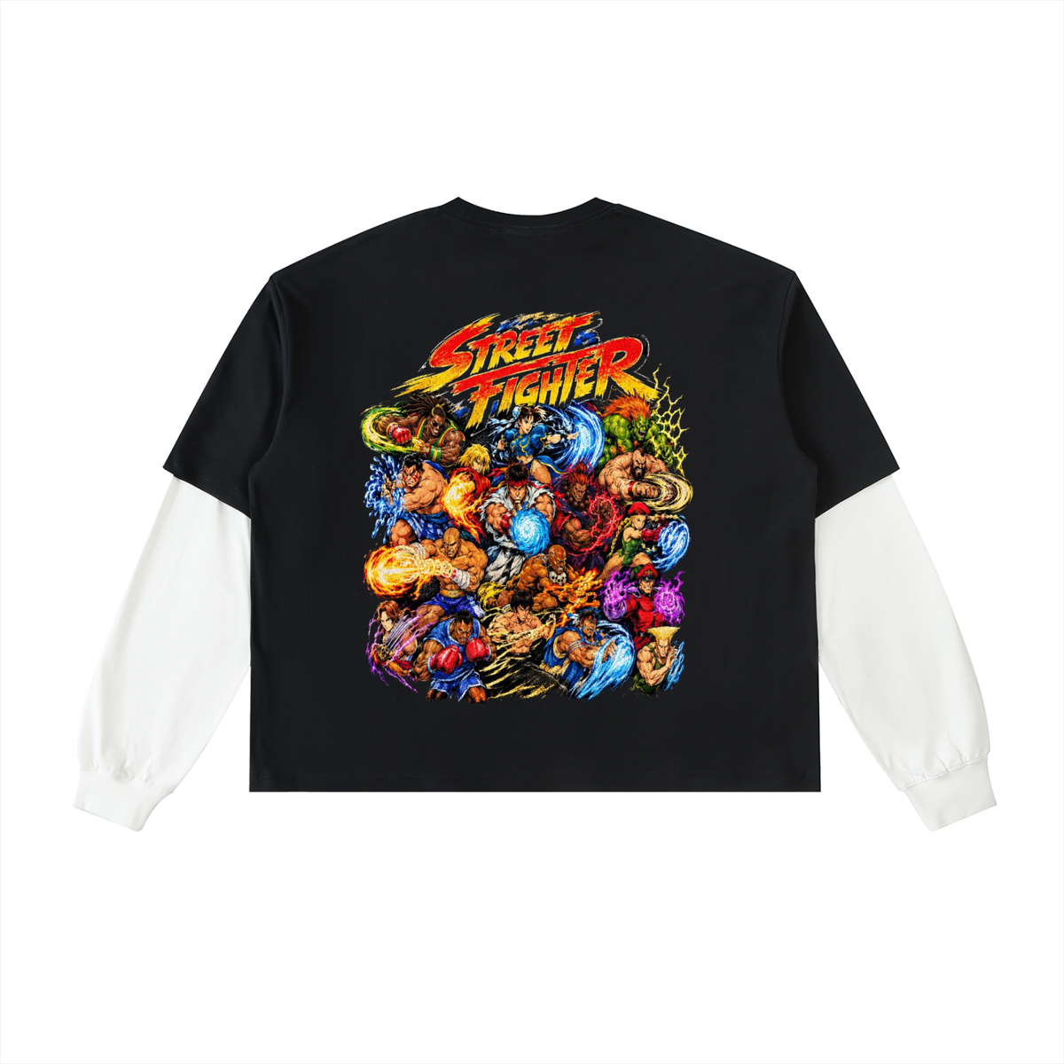 Street Fighter(DF) Contrast Sleeve T-Shirt