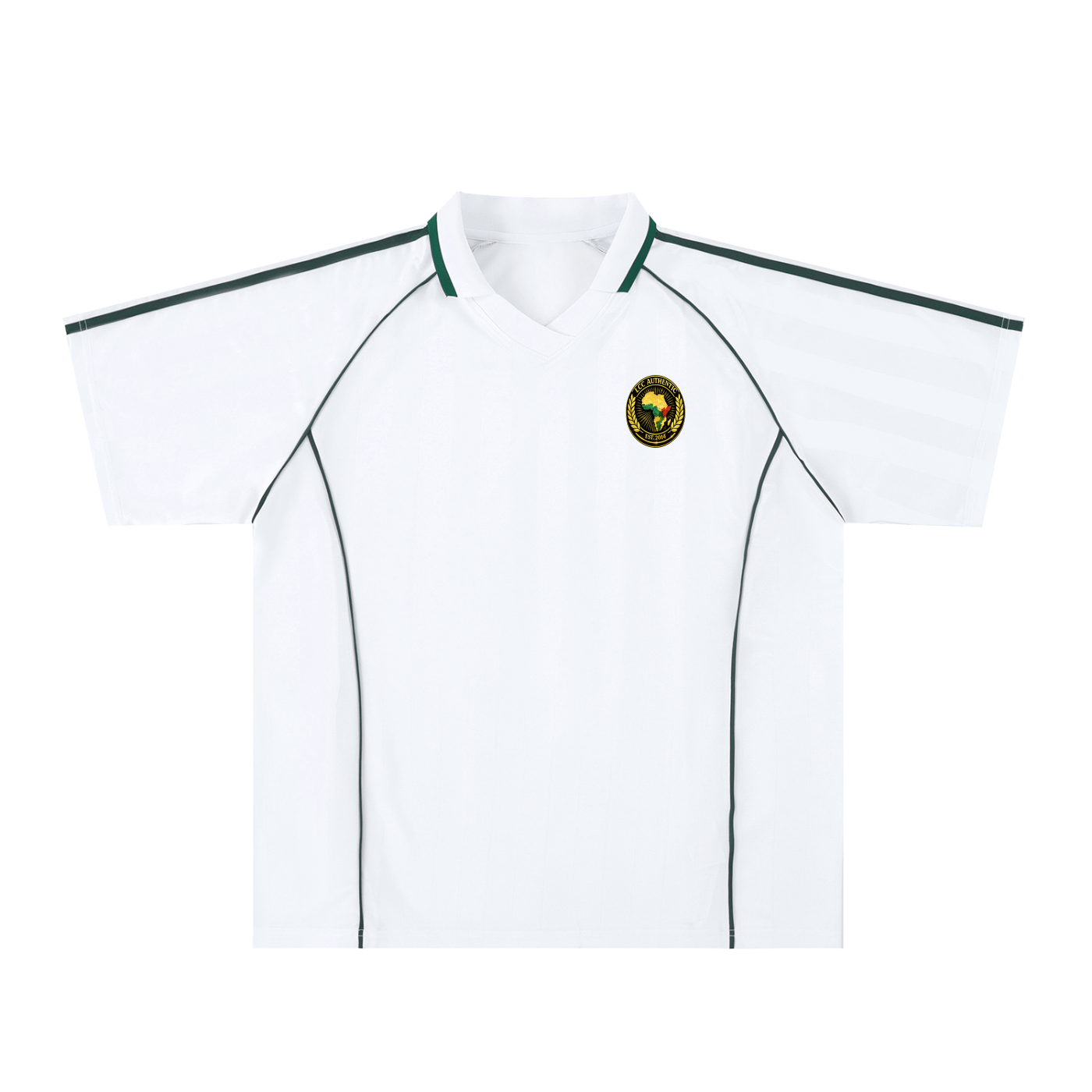 AFRICA PRIDE Shadow Stripe Collared Soccer Jersey