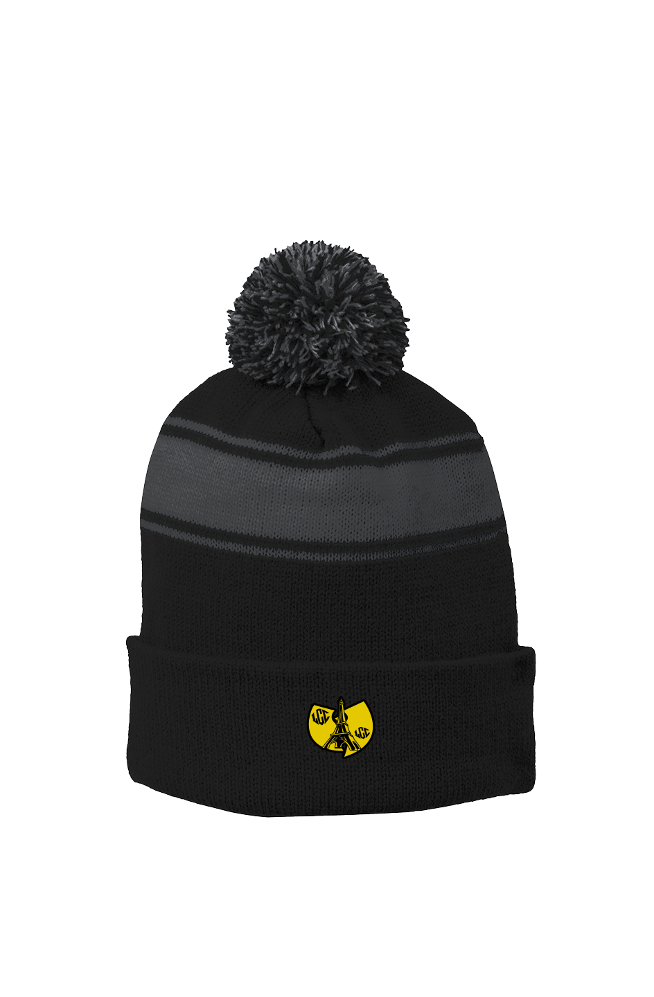WUTANG IN PARIS Stripe Pom Beanie