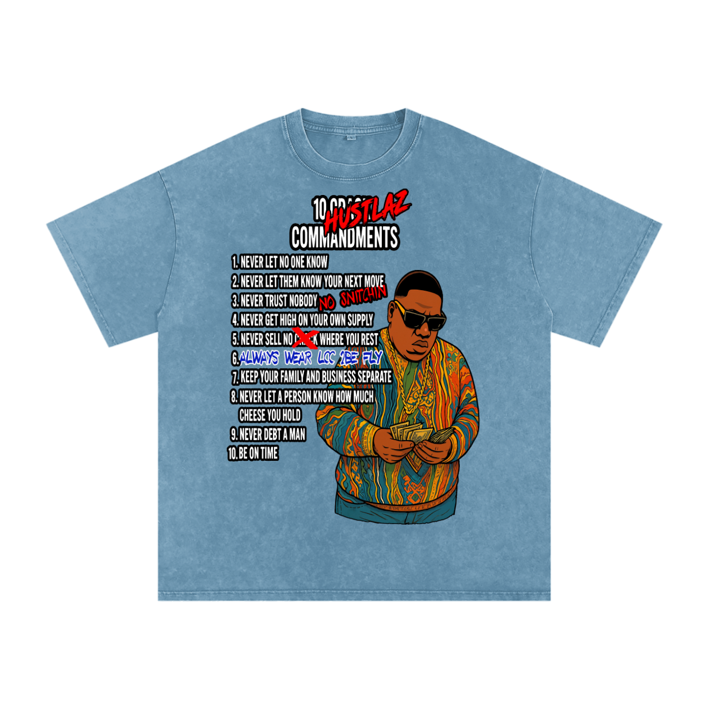 Snow Washed Oversized Cotton T-Shirt