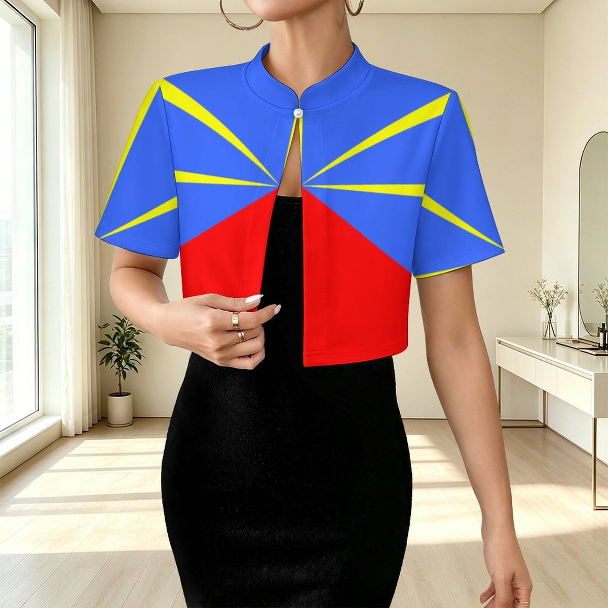ILE DE LA REUNION Women's Cropped Bolero Jacket