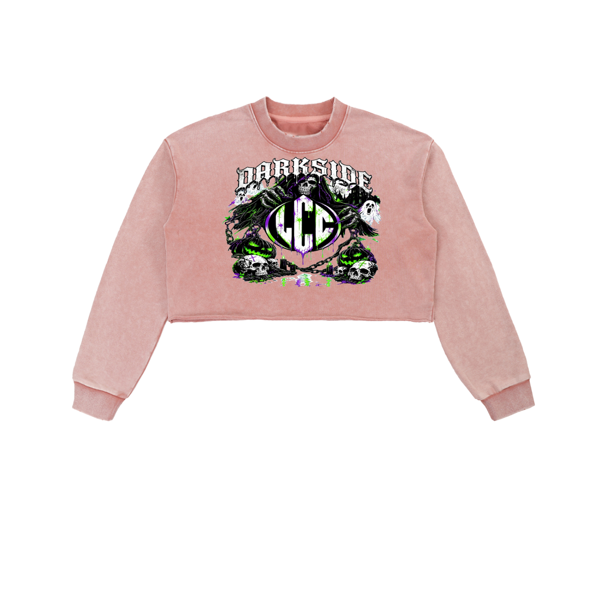 DARKSIDE Snow Washed Cropped Sweatshirt