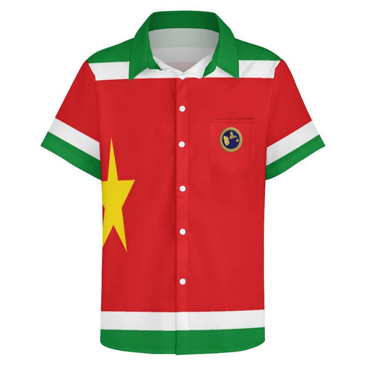 GUADELOUPE Men's Short Sleeve Shirt with Pocket