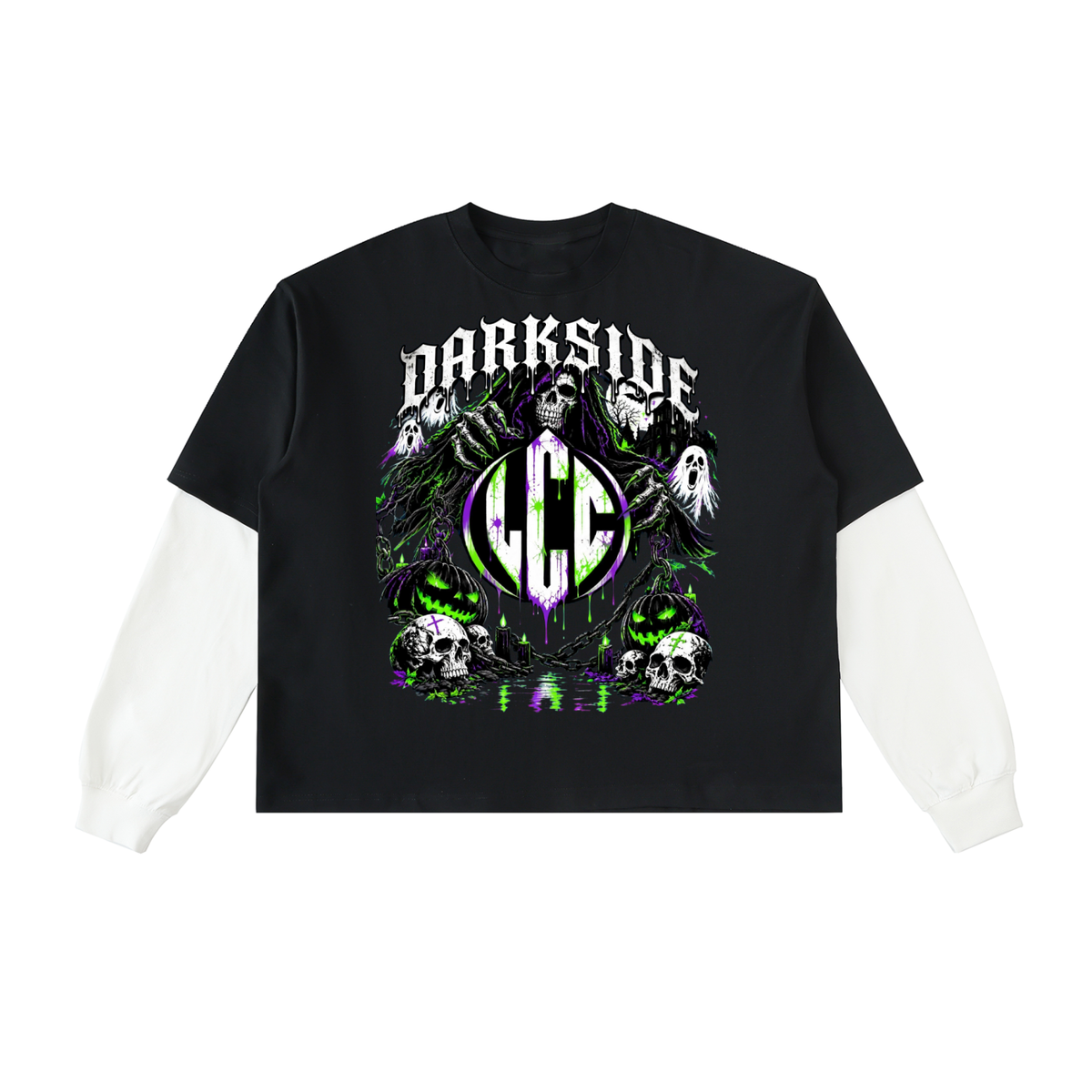 DARKSIDE Contrast Sleeve T-Shirt