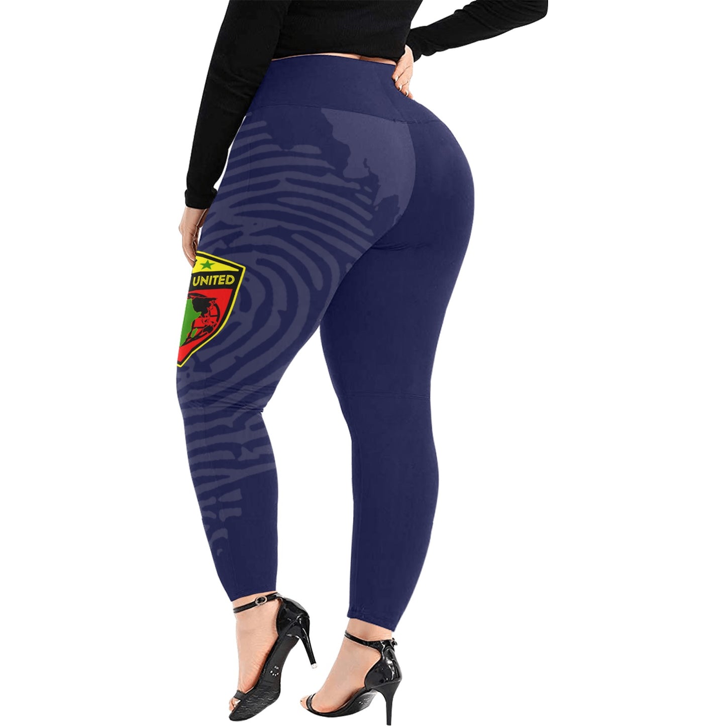AFRICAN UNITED Women's Extra Plus Size High Waist Leggings
