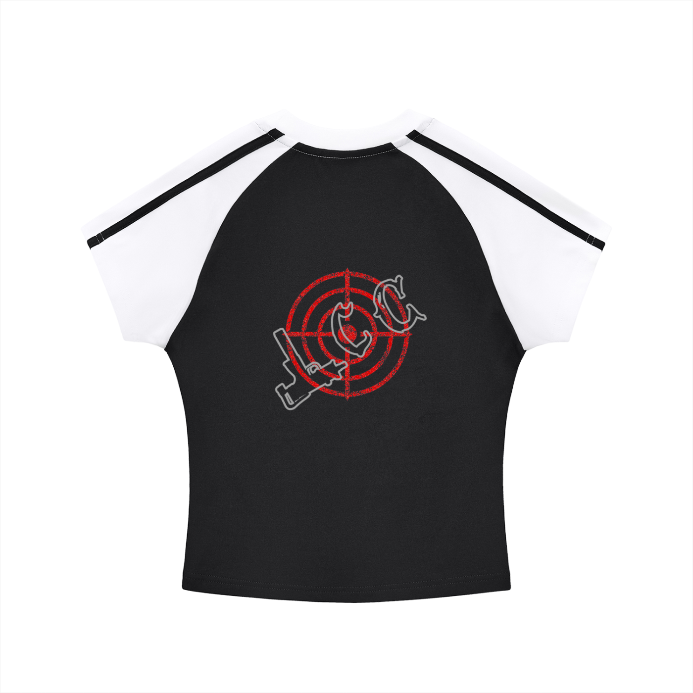 LCC TARGET Contrast Stripes Bodycon Raglan  Sleeve T-Shirt