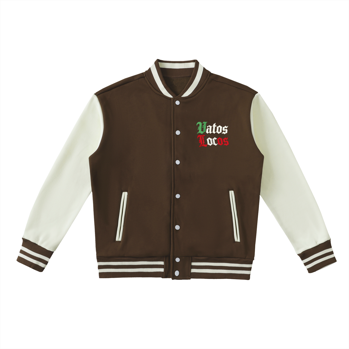 VATO LOCOS Two-Tone Fleeced Varsity Jacket