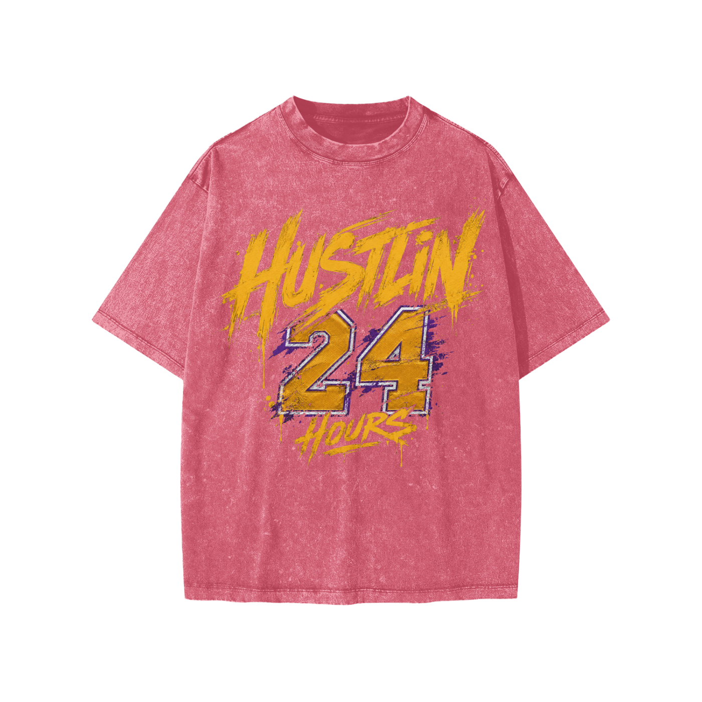 HUSTLIN 24 HOURS Snow Washed Kids' T-Shirt