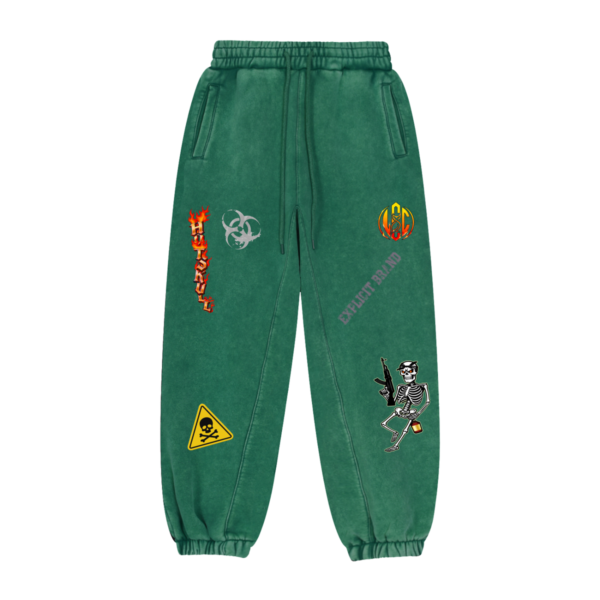 LCC HOTSKULL Fleeced Jogger Sweatpants